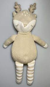 Cloud Island Target Tan Cream Plush Deer Fawn Doe Knit Stuffed Animal 14 Ebay Knitted Stuffed Animals Fawn Animals