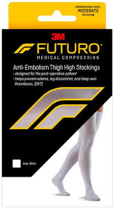 futuro anti embolism thigh length stockings