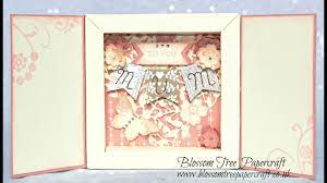 Fold the frame sides in and use the bone folder to crisp up the crease on each fold. Stampin Up How To Make The Shadow Box Card As Shown On Blossom Tree Papercraft Youtube