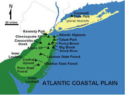 Line up a piece of plain paper so its edge is even with the map scale on the projected map. The Nyc Region Field Localities On The Atlantic Coastal Plain