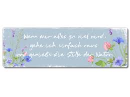 Glaszäune als sichtschutz und windschutz für garten, terrasse und balkon. Interluxe Metallschild Wenn Mir Alles Zu Viel Wird Wetterfestes S 11 99
