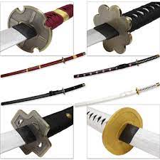One Piece Sword Set Of 4 Wooden Cosplay Roronoa Zoro Replica Zoro Roronoa Zoro One Piece