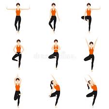 Check spelling or type a new query. Standing Yoga Poses Set Ii Stock Vector Illustration Of Bend 152092575