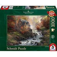 Puzzles are a fun way to pass the time whether on a rainy day or as a family project. Schmidt Spiele 57486 Cobblestone Mill Puzzle 1000 Piece Amazon Co Uk Toys Games