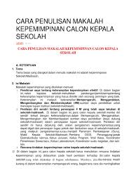 Daftar harga kertas folio dan double folio terbaru bulan ini. Cara Penulisan Makalah Kepemimpinan Calon Kepala Sekolah Docx