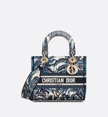 kʁistjɑ̃ djɔʁ), commonly known as dior, is a french luxury fashion house controlled and chaired by french businessman bernard arnault, who also heads lvmh. Medium Lady D Lite Bag Blue Dior Palms Embroidery Bags Women S Fashion Dior