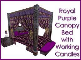 Sold and shipped by spreetail. Second Life Marketplace Royal Purple Bed With Canopy And Candles