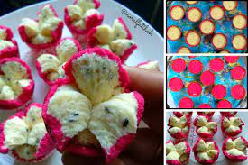 Kalau nak cuba buat apam polkadot pun ada kat sini. Resipi Bolu Kukus Mekar Buah Naga Tanpa Guna Air Soda