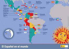 Mapa Del Espanol En El Mundo Hablar Espanol Espanol De Escuela Primaria Espanol