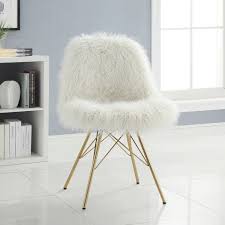 Dramatic And Bold The Remy Faux Fur Chair Is A Trendy Addition To A Bedroom Desk Or Living Space The Chair Feature Fur Chair Fluffy Chair Living Room Chairs