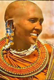 Mixed-media "koi" art by Ginar Labrecque