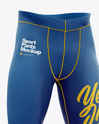 Download Compression Trousers Mockup Half Side View In Apparel Mockups On Yellow Images Object Mockups