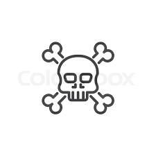 How to draw a twisted skull? Crossbones Death Skull Outline Icon Stock Vector Colourbox
