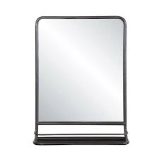 3r Studios Mason Black Framed Mirror Da4675 The Home Depot Black Mirror Frame Mirror With Shelf Framed Mirror Wall
