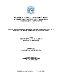 Uso de amortiguador de masa sintonizada para el control de la respuesta de  modos superiores en edificios altos