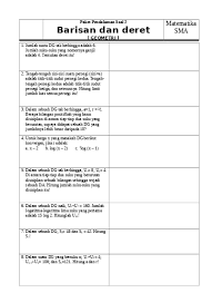 A r × a × a r = 216 a 3 = 6 3 a = 6. Soal Barisan Dan Deret 17