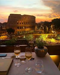 Romantic Dinner At Aroma Restaurant At Hotel Palazzo Manfredi Across From The Collosseum In Rome Italy Photography Italy Vacation Italy Travel Italy Tourist