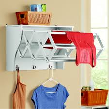 Accordion wall mount drying rack with cabinet. Accordion Wall Mounted Drying Rack With Shelf Collections Etc