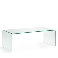 Entretoises de table en verre matériau: Table Basse En Verre Trempe Transparent Burano Par Drawer Fr