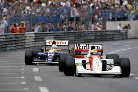 Two Blue And Red Formula 1 S Ayrton Senna Nigel Mansell Mclaren Mp4 7 Williams Fw14b Gp Monaco Season 1992 5k Wallpaper Hdw In 2021 Ayrton Senna Senna Nigel Mansell