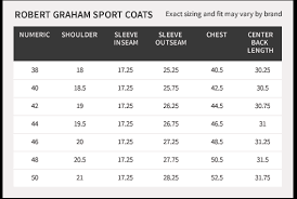 Sport Coat Size Chart Sm Coats