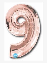 Led balloon transparent helium clear luminous balloons with sticks wedding birthday party decorations kids led light balloon. 40 Foil Rose Gold Balloon Number Gold Balloons Number 9 1000x1000 Png Download Pngkit