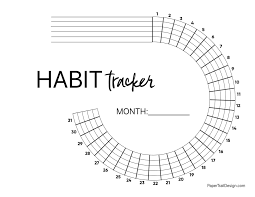 Circle Habit Tracker Printable Paper Trail Design In 2021 Habit Tracker Printable Paper Trail Habit Tracker