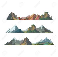 Mountain Vector Illustration Nature Mountain Silhouette Elements Outdoor Icon Snow Ice Mountain Tops Mountain Silhouette Mountain Illustration Illustration