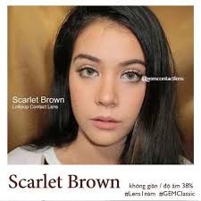 Scarlet Brown Contact Lens 14.5 mm Dia