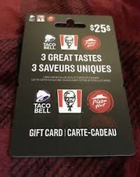 Get yours today at these. Kentucky Fried Chicken Taco Bell Pizza Hut Gift Card Hanger No Value Canada New Ebay