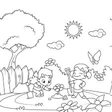 Le Coloriage De Printemps A Imprimer Une Activite Pour Enfant Parfaite Coloriage Printemps Coloriage Coloriage Kawaii