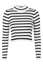 Black And White Crop Top Clipart Petite Liquorice Stripe Jumper Striped Jumper Petite Shirts High Neck Shirts