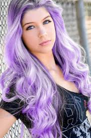 Purple Heat Resistant Women Hair Wavy Wigs Synthetic Long Ombre Wig Light Purple Hair Beauty Hair Color Light Purple Hair Dye