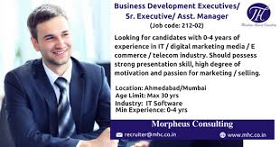 We Are Looking For An Experienced Business Development Executives Sr Executive Asst Manager For Our Cl Business Development Presentation Skills Job Posting