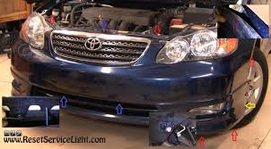 If you must remove your rear bumper because something hit it, or if you just need to refinish the paint on the bumper, expect. Diy Remove The Front Bumper On A Toyota Corolla 2003 2008 Reset Service Light Reset Oil Life Maintenance Light Reset