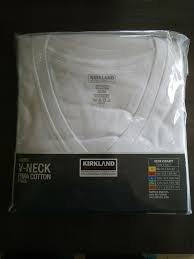 Kirkland Signature Mens 4 Pack V Neck T Shirts Pima Cotton