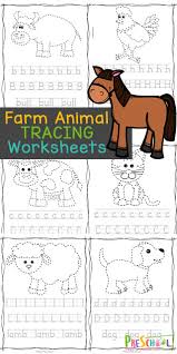 Free Farm Animal Alphabet Tracing Worksheets