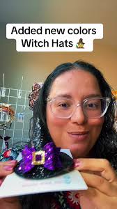 I added new colors to the witch hats! We now have glow in the dark pink,  orange and green 🤗 #einasbows #bowmakersoftiktok #tiktokshop  #halloweencostume #witchhat #halloweenbows🎃 #spookyseason