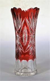 Vsl Vase Cristal Double Rouge Taille Catalogue 1908 Glass Collection Glass Art Crystal Pattern