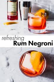 Refreshing Rum Negroni Cocktail Recipe Negroni Recipe Rum Drinks Easy Dark Rum Drinks