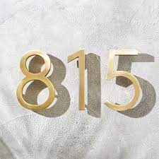 This poplular exterior house number plate is ideal for making it easy to view your house number and is a very economical solution. Aurele 6 Brushed Brass House Numbers Cb2
