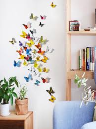 3d Butterfly Wall Sticker 2sheets Shein 3d Butterfly Wall Art Butterfly Wall Art Butterfly Wall Stickers
