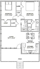 30x40 House 2 Bedroom 2 Bath 1136 Sq Ft Pdf Floor Etsy Guest House Plans Small House Floor Plans Tiny House Floor Plans
