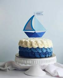 Pin By Mariana Mota Abreu On Bolos De Aniversario Sailboat Cake Boat Cake Baby Cake