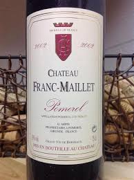 Chateau franc maillet les vignobles g. 2002 Chateau Franc Maillet France Bordeaux Libournais Pomerol Cellartracker