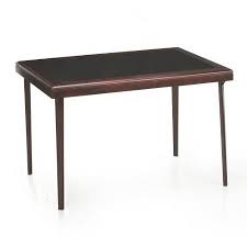 Wood Folding Table With Vinyl Inset In Black And Mahogany Walmart Com Folding Table Wood Folding Table House Furniture Design