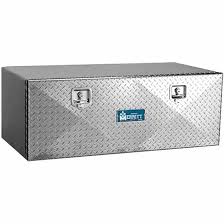 Angle 3 qtr door high side; 18 X 18 X 48 Inch Smooth Aluminum Tool Box With Diamond Plate Single Door 4 State Trucks