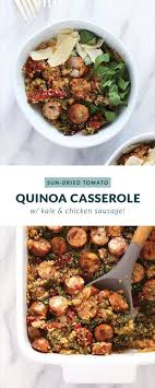 Italian Chicken Sausage Quinoa Casserole Fit Foodie Finds In 2020 Chicken Sausage Recipes Healthy Chicken Sausage Recipes Chicken Sausage