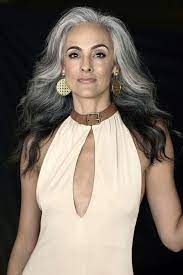 Grey Hair Older Women Gorgeous Gray Hair Sophisticated Hairstyles Long Gray Hair