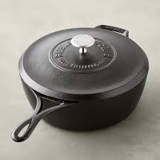 Lodge Blacklock Triple Seasoned Cast Iron Saute Pan 4 Qt Williams Sonoma